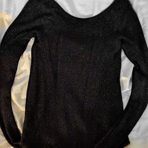 Express Light Sweater Black with Gold Sparkle